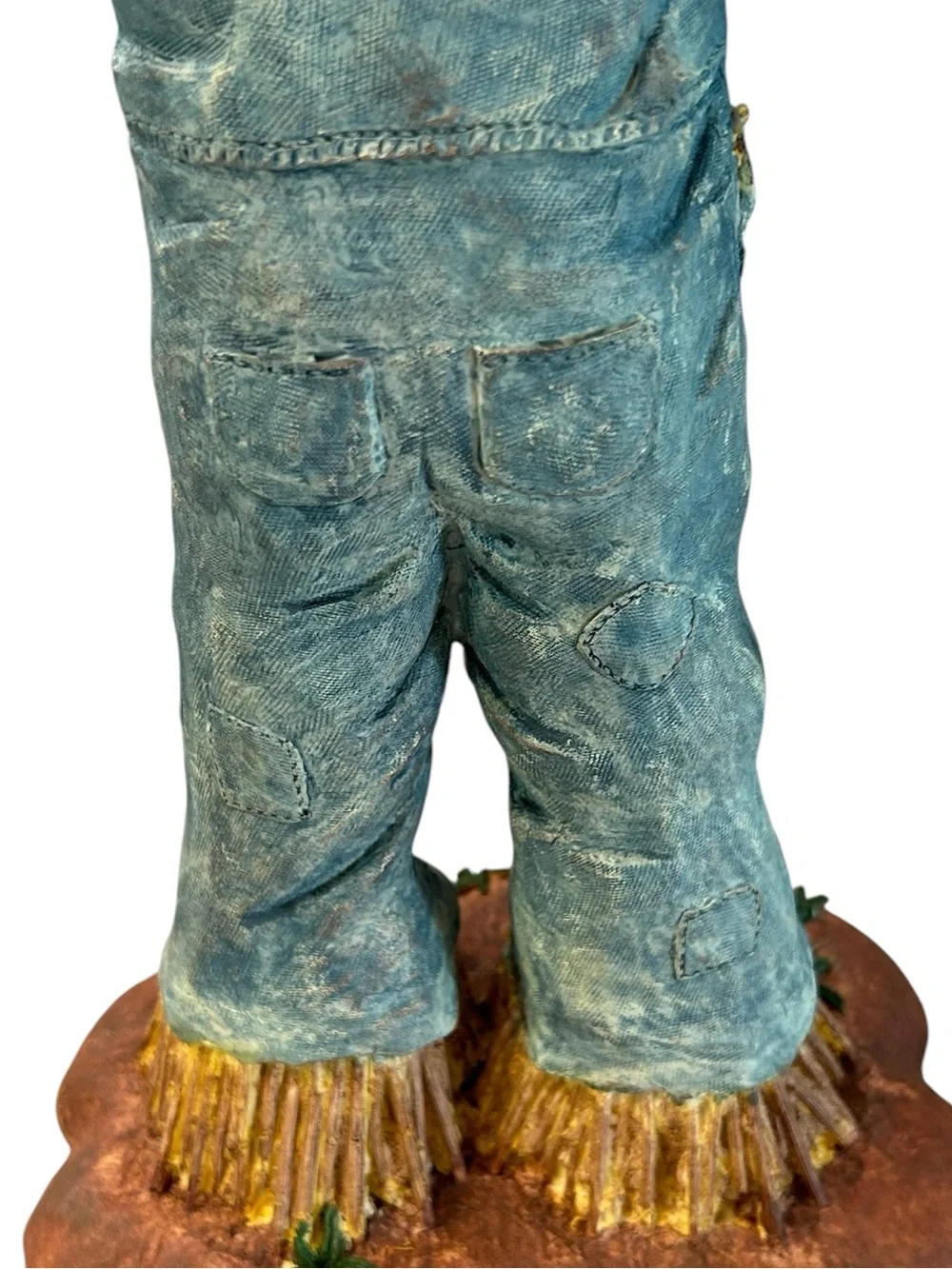 VTG Halloween Pumpkin Scarecrow Figurine Jack OLantern Fall Harvest Folk Art EUC